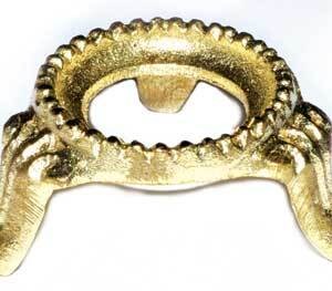 Gold Zinc Plated metal gazing ball stand