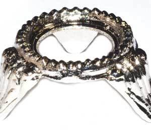 Silver metal Zinc Plated gazing ball stand