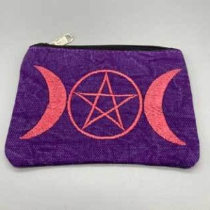 (set of 2) 4" x 6" Triple Moon coin purse