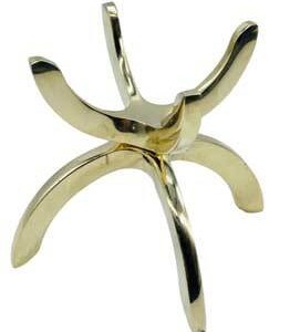 3 1/4" Gold brass gazing ball stand