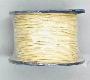 Cream Waxed Cotton cord 1mm 100 yds