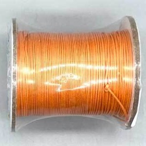 Orange Waxed Cotton cord 1mm 100 yds