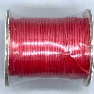 Red Waxed Cotton cord 1mm 100 yds
