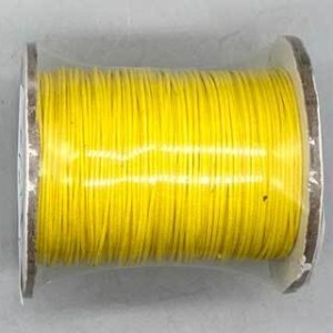 Yellow Waxed Cotton cord 1mm 100 yds