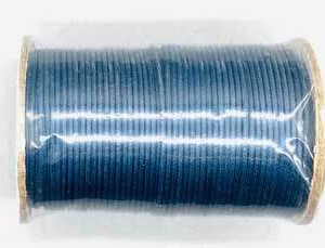 Navy Waxed Cotton cord 2mm 100 yds