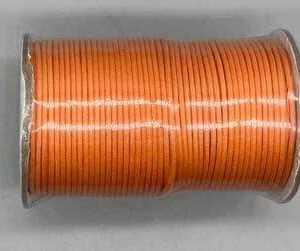 Orange Waxed Cotton cord 2mm 100 yds