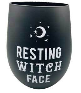 4 5/8" Resting Witch Face Glass