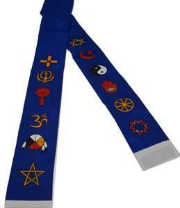Interfaith Minister's Stole blue/ white