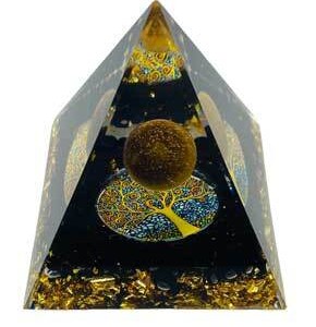 2 1/2" Tree of Life with Moon orgonite pyramid