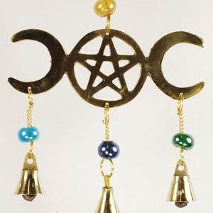 Three Bell Triple Moon wind chime