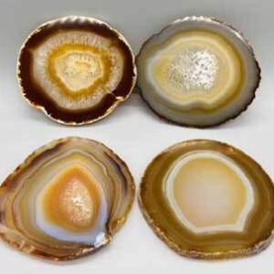 set of 4) Agate altar tile