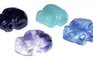 (set of 12) 15mm Frog various stones