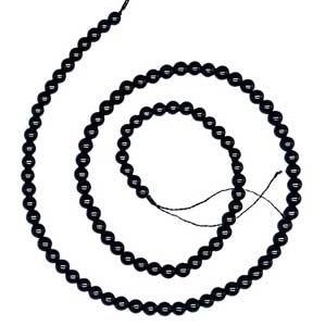 4mm  Black Tourmaline beads