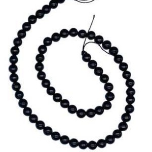 6mm Black Tourmaline beads