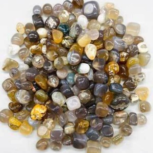 1 lb Agate, Grey tumbled chips 8-12mm