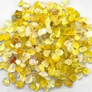 1 lb Agate, Yellow tumbled chips 5-12mm