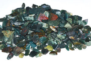 1 lb Bloodstone tumbled chips 3-5mm