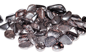 1 lb Hematite tumbled chips 3-5mm