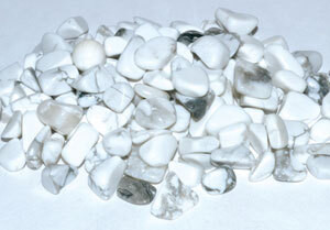1 lb Howlite, White tumbled chips 6-8mm