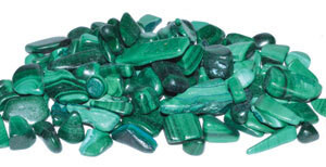 1 lb Malachite tumbled chips 5-8mm