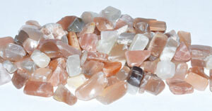 1 lb Moonstone tumbled chips 5-9mm