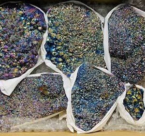 ~4.5# Crystal druse black rainbow