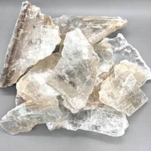 10-13# Flat of Selenite polished slices 5-8"