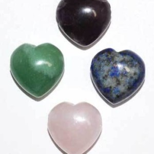 15mm Heart Beads various stones (2/pk)