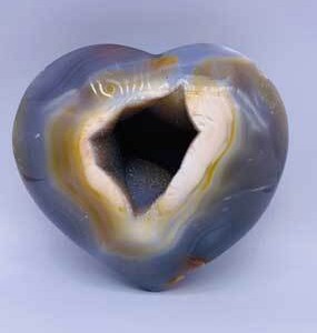 XX-large Heart Puffed Druze Agate