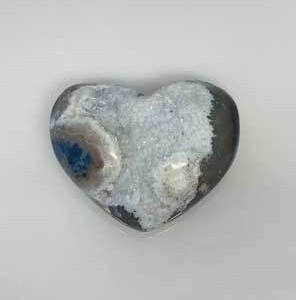 medium Heart Puffed Druze Agate