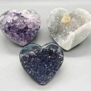 2-4" Amethyst druse heart