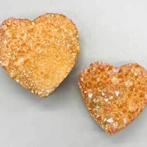 2-3" Champagne druse heart