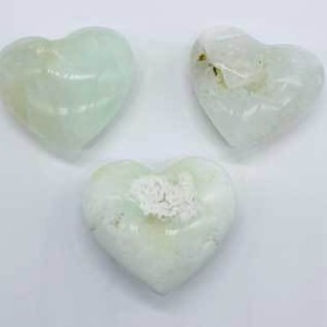 2" Jade, White heart