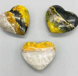 1 3/4" Jasper, Bumble Bee heart