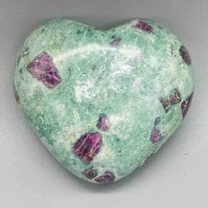 3" Ruby Zoisite heart