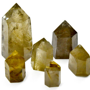 1 lb 1/2-2"  Golden Rutilated oblisk