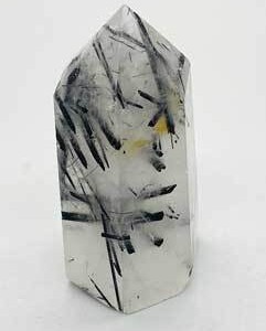 2+" Quartz w Black Tourmaline obelisk