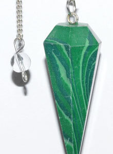 6-sided Malachite pendulum