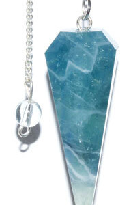 6-sided Green Fluorite pendulum