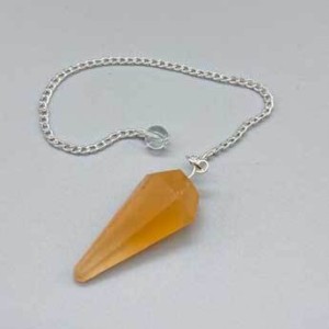 6-sided Orange Selenite pendulum