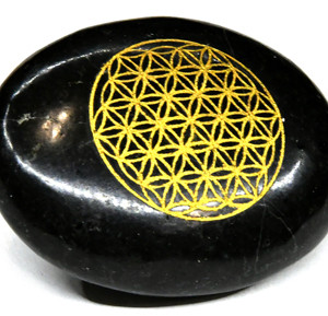 Tourmailne Flower of Life palm stone