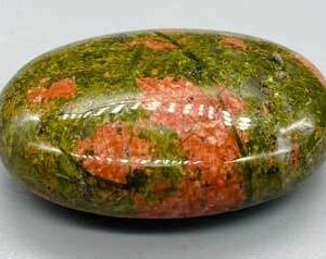 Unakite palm stone