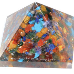 25-30mm Orgone Mixed Stone pyramid