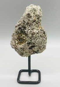 Pyrite on metal stand