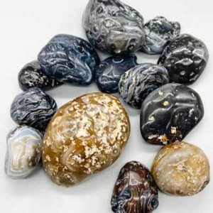 1 lb Agate, Enhydro tumbled