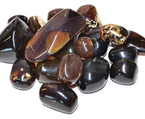 1 lb Amber, Zebra tumbled