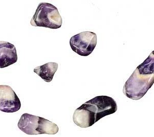 1 lb Amethyst, Chevron tumbled stones