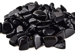 1 lb Obsidian, Black tumbled stones