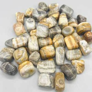 1 lb Onyx, Stripe tumbled stones