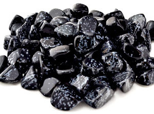 1 lb Snow Flake Obsidian tumbled stones